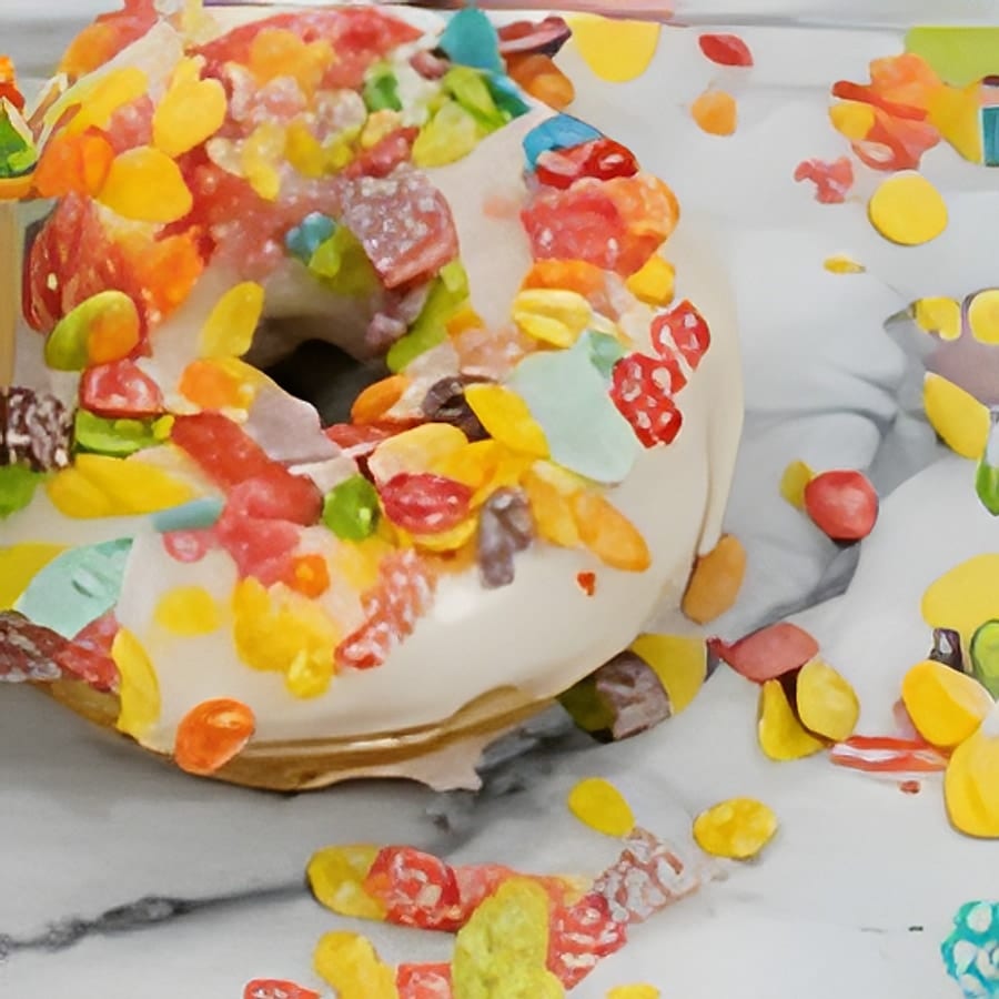 Half Dozen Protein Fruity Pebble Donuts